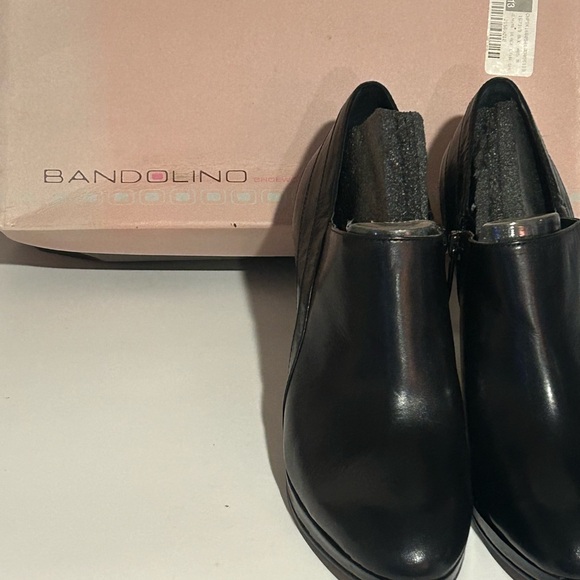 Black Leather Heeled Boots - Picture 2 of 5